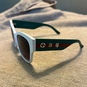 White and Green Sunglasses